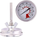 Miniatyrbillede 2 af 5: Ovntermometer, rustfrit stål ovntermometer, madlavnings- og køkkentermometer, pizzaovntermometer, grilltermometer til BBQ, grill, kød
