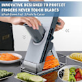 Pikkukuva 4 / 5: Slicer Safe -vihannesleikkuri, kuten TV:ssä nähty, säädettävä vihannesleikkuri, monikäyttöinen ruoka- ja vihannesleikkuri keittiöön (vaaleanharmaa)