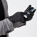 Miniatyrbillede 2 af 5: /#/1 par sorte touch screen herrehandsker Haining læder/#/