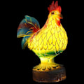 Miniatyrbilde 2 av 2: Resin Hane Bordlampe Delikat Haneform Nattlys Farget Resin Lys