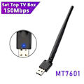Miniatyrbillede 5 af 5: Mt7601 Wifi Adapter Trådløst Netværkskort Forbinder Flere Enheder Trådløst Til Internettet Usb Wifi Dongle Til Iptv