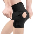Miniatyrbillede 1 af 5: #Sort Justerbar Knæstøtte med Laterale Meniskus Stabilisatorer - Knæsmerter - Knæstøtte til ACL MCL - Åndbar#