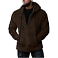 Miniatyrbillede 1 af 2: Herre Varm Fuzzy Fleece Hættetrøje Langærmet Lynlås Hættetrøje Sweatshirt Jakke