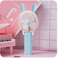Miniatyrbillede 5 af 5: Opladning Mini Tegneserie Håndholdt Lille Ventilator Usb Ventilator Foldbar Studenter Ventilator Rejse Bærbar Lille Ventilator Jd4