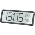 Miniatyrbillede 5 af 5: Digitalt vægur med LCD-skærm, tid, temperatur, luftfugtighedsvisning, elektronisk ur til hjem og kontor med flere displayfunktioner (sort)