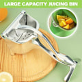 Miniatyrbillede 3 af 5: Juicer i rustfrit stål, frugtpresser manuel i rustfrit stål, håndpresser, citruspresser, til presning af citroner, appelsiner, citrusfrugter
