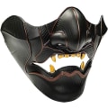 Miniatyrbillede 5 af 5: Ghost of Tsushima Jin Sakai Cosplay Halvmaske (2) - Ansigt Resin Samu