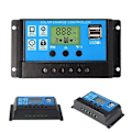 Miniatyrbillede 1 af 5: 30A 12V/24V PWM Solar Opladningsregulator USB Port LCD Display