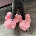 Miniatyrbillede 3 af 5: Dame Plys Bamse Tøfler Hjem Indendørs Bløde Anti-Slip Søde