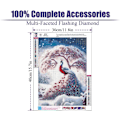 Pikkukuva 2 / 5: #DIY Timanttimaalaussetti, 12x16 tuumaa, Peacock lumessa#