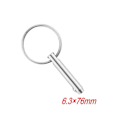 Miniatyrbilde 5 av 5: 4 stk. hurtigutløserkuler, 316 rustfritt stål 6,3 mm diameter hurtigutløserpinner med fjærbelastet kuleende