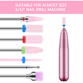 Miniatyrbild 5 av 5: Rosa 7-delad set med keramiska nagelfräsbits - Professionell för att ta bort gellack