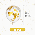 Miniatyrbild 1 av 5: Födelsedagsprydnader Guldballonger, Födelsedagballonger, 15 stycken