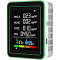 Miniatyrbild 1 av 5: Komplett inomhusluftmätare - Portabel koldioxidmätare med användarvänlig LED-display - Inomhusluftkvalitetsmätare (Vit)