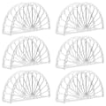 Miniatyrbillede 1 af 5: 6 stk. Klar Servietholder Halvcirkel Servietholder Dekorativ Serviet Organizer Stand