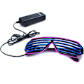Miniatyrbilde 4 av 4: Shutter EL Wire Neon Briller Blinkende LED Solbriller Lys Opp C