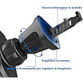 Miniatyrbillede 4 af 5: Diameter 17mm Clip-on Biltelefonholder og Drejelig Trådløs Biloplader (Sort)