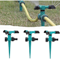 Miniatyrbillede 1 af 5: 3 stk 360° Automatisk Græsplænesprinkler, Tre-armet Roterende Sprinkler