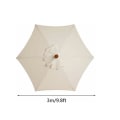 Miniatyrbillede 5 af 5: (Sort) Haveparasol med 6 robuste ribber, Strandparasol, Have
