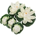 Miniatyrbillede 3 af 4: 5 stk. Moderne og kreative kunstige damplanter Lotus Liljer (Hvid)