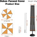 Miniatyrbillede 1 af 5: Parasolbetræk 2m til 4m, (190x30/40/50cm) - Robust Sort 420D