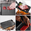 Miniatyrbillede 2 af 3: 1 stk. Praktisk Grillpande Jern Grillplade Grillbakke til Camping (Sort)