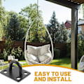 Miniatyrbillede 4 af 4: 2 stk. Pad Eye Plader i Rustfrit Stål, Loftkroge, Kraftige Pad Eye Plader