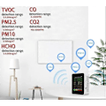 Pikkukuva 5 / 5: 6 in 1 Ilmanlaadunvalvontalaite formaldehydianturilla, saasteilmaisin HCHO TVOC-anturi PM2.5/PM10 Ilmanlaadunvalvontalaite Co2 Pm2.5 Sisäilmanlaadun testauslaite