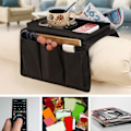Miniatyrbillede 3 af 5: #(Sort) Sofa Armlæn Opbevaringspose, Sofa Fjernbetjening Stativ Sofa Oxford#