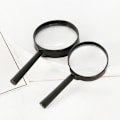 Miniatyrbillede 1 af 5: Bærbar lille forstørrelsesglas 2 stk. (diameter 50 mm, sort)