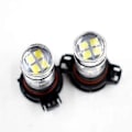 Miniatyrbillede 3 af 5: 2x 5202 H16 PS24w Høj Effekt 100w 6000k Super Hvide Led Tågelygter DRL Pære