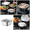 Miniatyrbilde 2 av 3: Rustfritt Stål Vask Kjøkken Grønnsaksvask Metall Vask Suppeskål Buffet Matpanne (22cm)