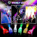 Miniatyrbillede 5 af 5: Led Fingerlys Led Fingerlys Fest Lysende Fingerring Glød Ring Finger Lommelygte Legetøj Festartikler 24 stk. - Tilfældig Farve