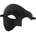 Miniatyrbillede 1 af 2: Herre Sort Halv Maske Fantom Kvalitet Teater Venetianer Maskerade Karneval Fest Øjenmaske