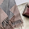 Miniatyrbild 4 av 6: #Ullhalsduk damhalsduk mysig mjuk rutig vinterhalsduk poncho kvalitet#