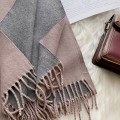 Miniatyrbilde 4 av 6: #Ullskjerf damer skjerf koselig myk sjekket vinter skjerf poncho kvalitet#