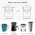 Miniatyrbillede 2 af 5: Genanvendelige Kaffefiltre Holdbar Rustfri Stålholder Mesh Tragtkurve