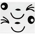 Miniatyrbillede 4 af 5: 2 Pak 3D Bilspejl Stickers Smiley Face Sort