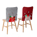 Miniatyrbild 1 av 5: #Set med 2 julrutiga stolsöverdrag, 50 x 46 cm, C#