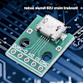 Miniatyrbild 3 av 5: 10 st Micro USB till DIP Hona Adapter 5 2.54mm Pitch-Micro USB Lödning (Grön)