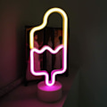 Pikkukuva 4 / 5: Popsicle LED-yövalo jalustalla, LED-neonvalokyltti seinäkoristeeksi