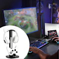 Miniatyrbilde 4 av 5: Spillkontrollerlader RGB Fargerikt Lys Avtakbar Headset Oppbevaringskrok Skrivebordsdisplay Ladestasjon for Xbox One/Series X