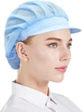 3-pack Mesh Kockmössor - Blå, Unisex Köksmössor med Mesh, Arbets
