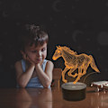Miniatyrbillede 4 af 5: /#/Heste natlys, 3D hesteillusion lampe med 16 farver fjernbetjening C/#/