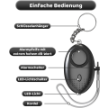 Miniatyrbillede 3 af 5: Personligt Alarm, Nøglering Tyvealarm - 140dB Nødsituation Sikkerhed