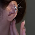 Miniatyrbillede 2 af 5: #Høj kvalitet perle zirkon øremanchet, en øreklips#
