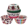 Pikkukuva 3 / 5: 100 kpl paperikakkukuppeja Cupcake-koteloita vuoria kuvio ja väri satunnainen