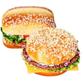 Miniatyrbilde 1 av 3: 2 stk. Kunstig Simulering Burger Modell Falske Burger Dekorasjoner Bakeri Fotografering Rekvisitt