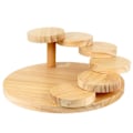 Miniatyrbillede 1 af 4: 1 stk. Stort Træ Serveringsbakke Roterende Trin Kødplade Japansk Sushi Fad