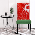 Miniatyrbild 1 av 5: Julstolsöverdrag Röd Tjock Stickad Universal Stretch Elastisk Ch